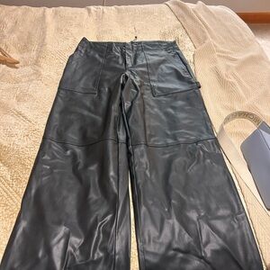 Zara Wide Leg Pants in Dark Green